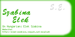 szabina elek business card